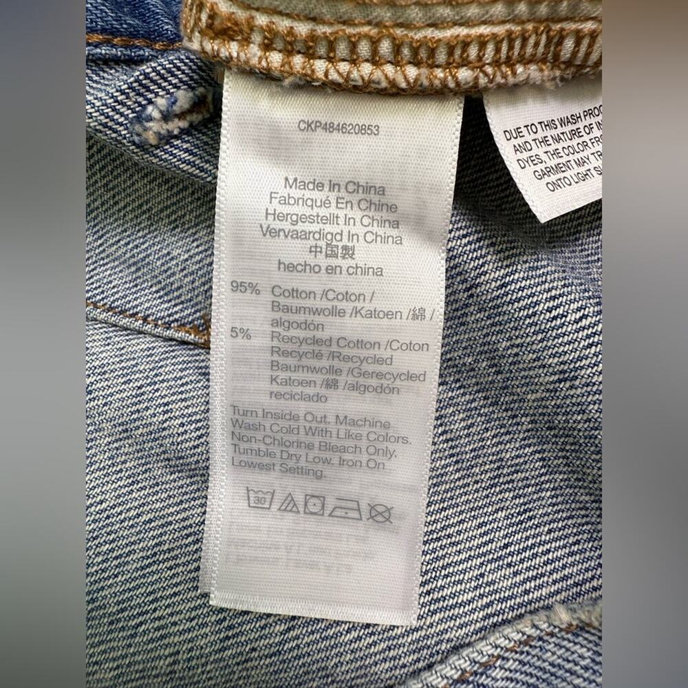 NWT Madewell Denim Crossover-Waist Mini Skirt In Ladson Wash Size 32 - Picture 7 of 10